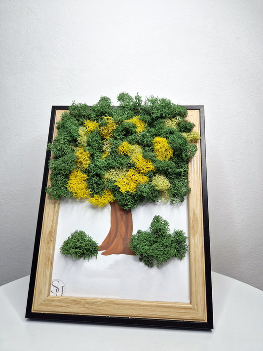 “Tree of Life” – Multicolor Preserved Moss Wall Art