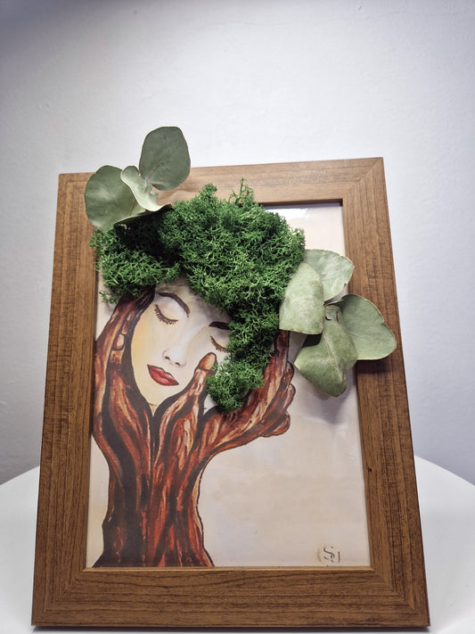 “Rooted in Nature” – Moss & Eucalyptus Botanical Wall Art