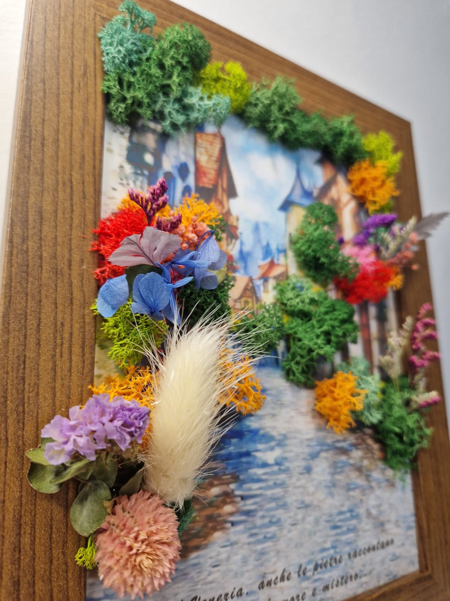 “Colors of Venice” – Mixed Moss & Dried Flower Wall Art