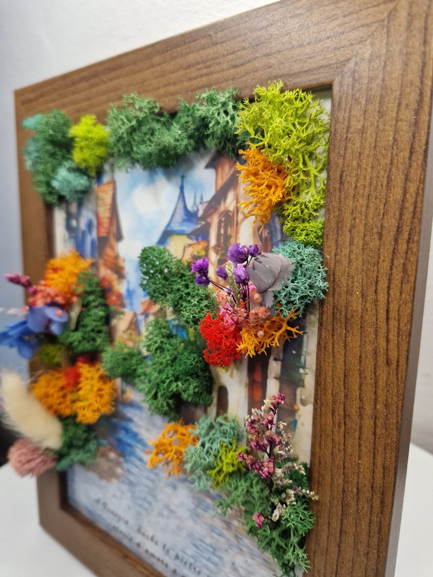 “Colors of Venice” – Mixed Moss & Dried Flower Wall Art